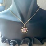 New! Purple Gold Sun Earrings & Necklace Sundrop Earrings Set 18k gold Plated Photo 2