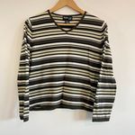 Style & Co Green Striped Longsleeve Shirt Photo 1