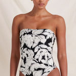 Free People  x Peony Strapless Floral One-Piece Swimsuit Photo 0