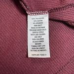 a.n.a  | Burgundy Lettuce Edge Long Sleeve Ribbed Top | Small Photo 5