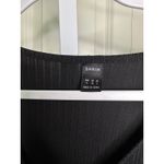 SheIn  Black Ribbed Long Sleeve Knot Front‎ Midi Dress Bodycon Photo 2