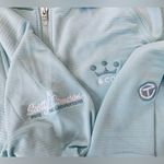 NWT SCOTTY CAMERON GALLERY Ladies Circle T Crown Zip Hoodie Jacket Aqua Stripe S Blue Photo 1