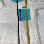 Adidas Neo Fuzzy teddy bear fleece jacket white/blue size XSmall US womens Photo 11