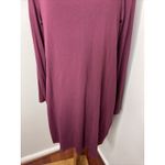 Peruvian Connection ‎ Solid Red Long Sleeve Kneelength Pockets Dress M Photo 5