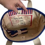 Brighton NWT Red, White, and You Mini Heart Canvas Tote crossbody bag Photo 5