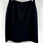 Giorgio Armani  100% Wool Pencil Skirt High Waisted Zip Slit Office Black 10 Photo 3