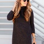 WAYF  Turtleneck Sweater Dress Charcoal Gray Black Womens Size Small Photo 2