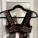 Veronica Beard 885 NWT  Balos Bikini Top Size Small Color Brown Black Photo 5