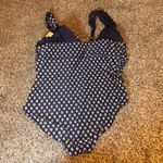 Anne cole Navy Print One Piece Swimsuit Plus Size 24W New With Tags Photo 3