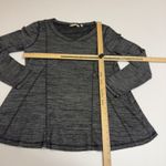 Soft Surroundings  Tunic Top Womens Medium Grey Heathered V Neck Long Sleeve Photo 5