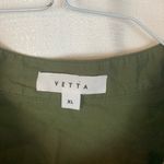 Vetta women's XL army green crop button up faux casual avant casual over lay Photo 1