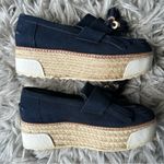 Anna Sui  navy blue fringe detail espadrille platform loafers women’s shoe size 7 Photo 5