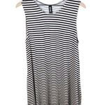 Agnes & Dora NEW Sleeveless Tunic Swing Dress Black White Stripe Size Large Photo 1
