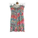 Lilly Pulitzer  Franco Dress Mini Strapless Flamingo Print Pink‎ Blue Size 00 Photo 4