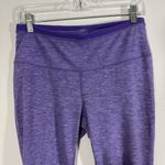 prAna  Tori Capri Cut-Out Purple Heathered Leggings Photo 1