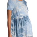 Time & Tru Womens Tie Dye Blue Maternity Smock Top Size Large 12-14 New Photo 1