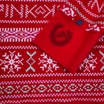 PINK - Victoria's Secret NWT  Red Winter Sweater Print Waffle Thermal Pajama Top Photo 2