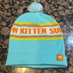Rainbow Kitten Surprise Blue and Orange Knit Beanie Photo 0
