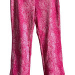 Urban Outfitters Women’s Pink Vivica Snakeskin Flared Faux Suede Pants Size 10 Photo 0