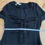 NWOT Lulus Wild One Black Star Embroidered Tie Photo 9