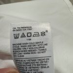 Athleta Levitate Poplin Tee Shirt White V Neck Short Sleeve Pleated Cuff Size L Photo 5