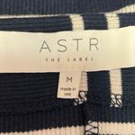 ASTR The Label Women's Blue Striped Boat Neck Short Sleeve Mini Bodycon Dress M Photo 3