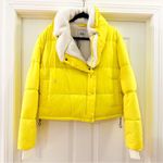 BDG NWT Urban Outfitters Marlow Puffer Jacket Yellow Shawl Collar Yellow sz S Photo 6