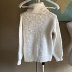 The Comfy White fuzzy turtleneck sweater Photo 2