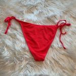 Topshop Red Crinkle High Rise Tie Bikini Bottoms Photo 5