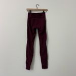 Lululemon Wunder Under 28” Flocked Velvet Tight Leggings Size 4 Maroon Burgundy Photo 4