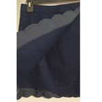J.Crew Scalloped A-line Faux Wrap Mini Skirt Blue 2 Photo 9