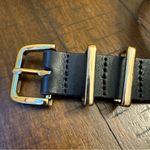 Lot Of 3 Loft Belts Women's Size S Brown Black White Gold Buckle Genuine Leather Photo 9