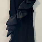 Anthropologie Hutch Black Ruffled Front Mini Dress Cocktail Size XS Photo 0