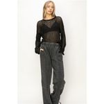 HYFVE Openwork Ribbed Long Sleeve Knit Top Photo 2