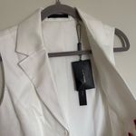 Elie Tahari  NWT Sky White Blazer Vest Top Jacket Women’s Size M / S Photo 3