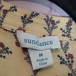 Sundance BUTTER YELLOW PLEATED RED BLUE FLORAL PRINTED HI LOW POPOVER BLOUSE M Photo 9