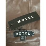 Urban Outfitters NEW  Motel Brown Faux Vegan Leather Mini Pencil Bodycon Skirt S Photo 3