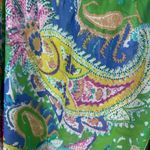 CHAPS Womens Multicolor Paisley Sheer Blouse in Green Sz 2X | Sheer Lightweight Photo 5