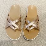 Vionic Daisy Metallic Sandal Slides in Rose Gold Leather size 6.5 Photo 1