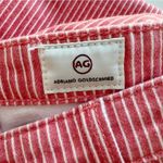 AG Adriano Goldschmied NEW AG Jeans Twiggy Jodi Crop Flare Pink Stripe Raw Hem Jeans Photo 7