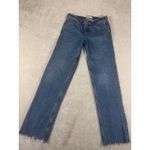 Abercrombie & Fitch The 90's Straight Mid Rise Jean Women's 28/6 Raw Hem Photo 3