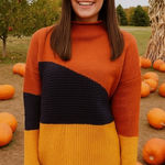 Linda Matthews Medium Pullover Sweater Women's Orange Photo 0