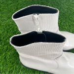 Free People  NEW Luke Western White Croc Point Toe Zip Ankle Bootie Boot Photo 7