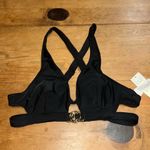 Cupshe Woman’s  Strappy C Ring Cut Out Bikini Top Black Size Medium Photo 3