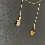 Amethyst Natural Raw Pendant Magnetic Clasp Gold-tone Skinny Chain Necklace Photo 11