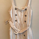Forever 21  Beige and White Striped Dress Photo 0