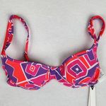 Rumored Womens Havana Bikini Swim Top Size XS Pink Red Purple Photo 4