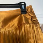 Vertigo Gold Shimmery Holiday Party Pleated Midi Skirt NWT Photo 3