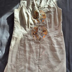 Citron Cream and Orange Embroidered Midi Dress Size XS Photo 0