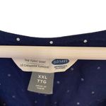 Old Navy  the tunic XXL navy blue white polka dot long sleeve button blouse Photo 5